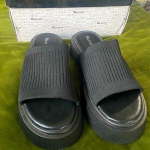 WANTED black sandals